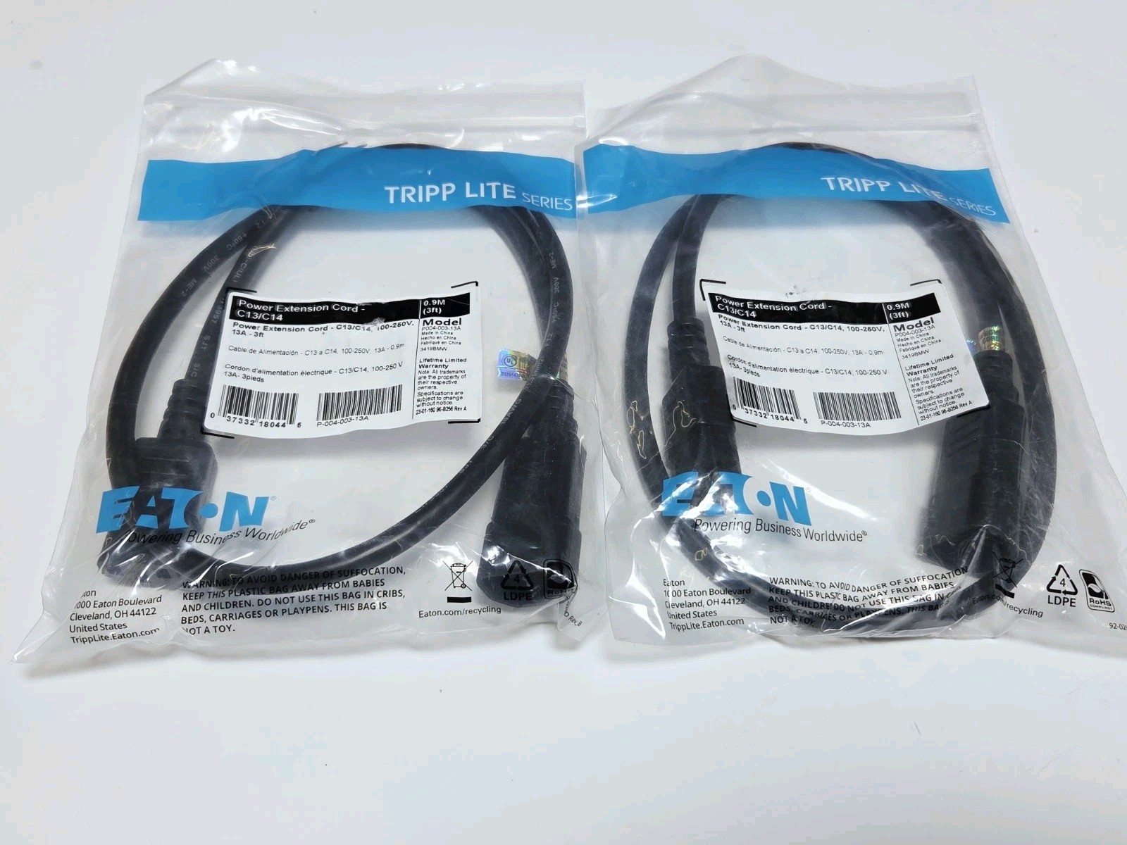 Tripp Lite 3' Power Extension Cord P004-003-13a