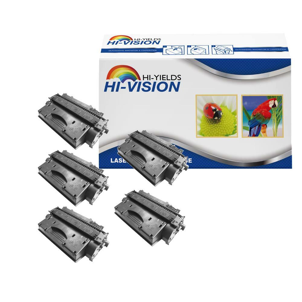 5pk toner replace for HP LaserJet Pro 400 M401dn M401dw M425dn CF280X Hi-Yld
