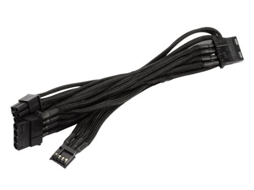Silverstone Tek PP06B-3PER10F Sleeved 3x Peripheral 4-Pin + 1x floppy 4-Pin Cabl