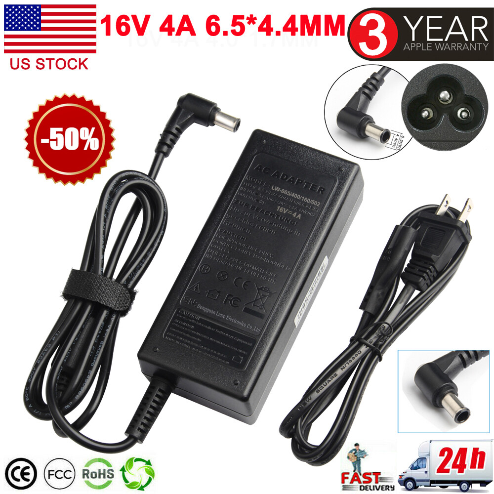 16V 4A AC Adapter Power Charger for Sony Vaio VGP-16V8 PCGA-AC16V6 PCGA-AC16V