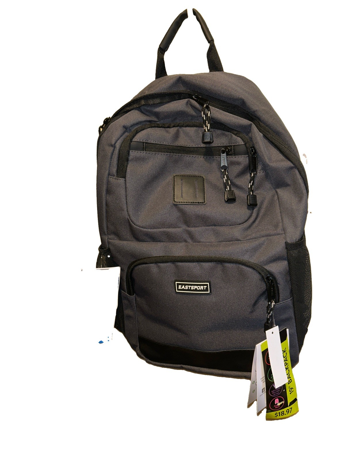 19 In Backpack Padded Shoulders Padded Laptop Sleeve NWT  Eastport  Core Black