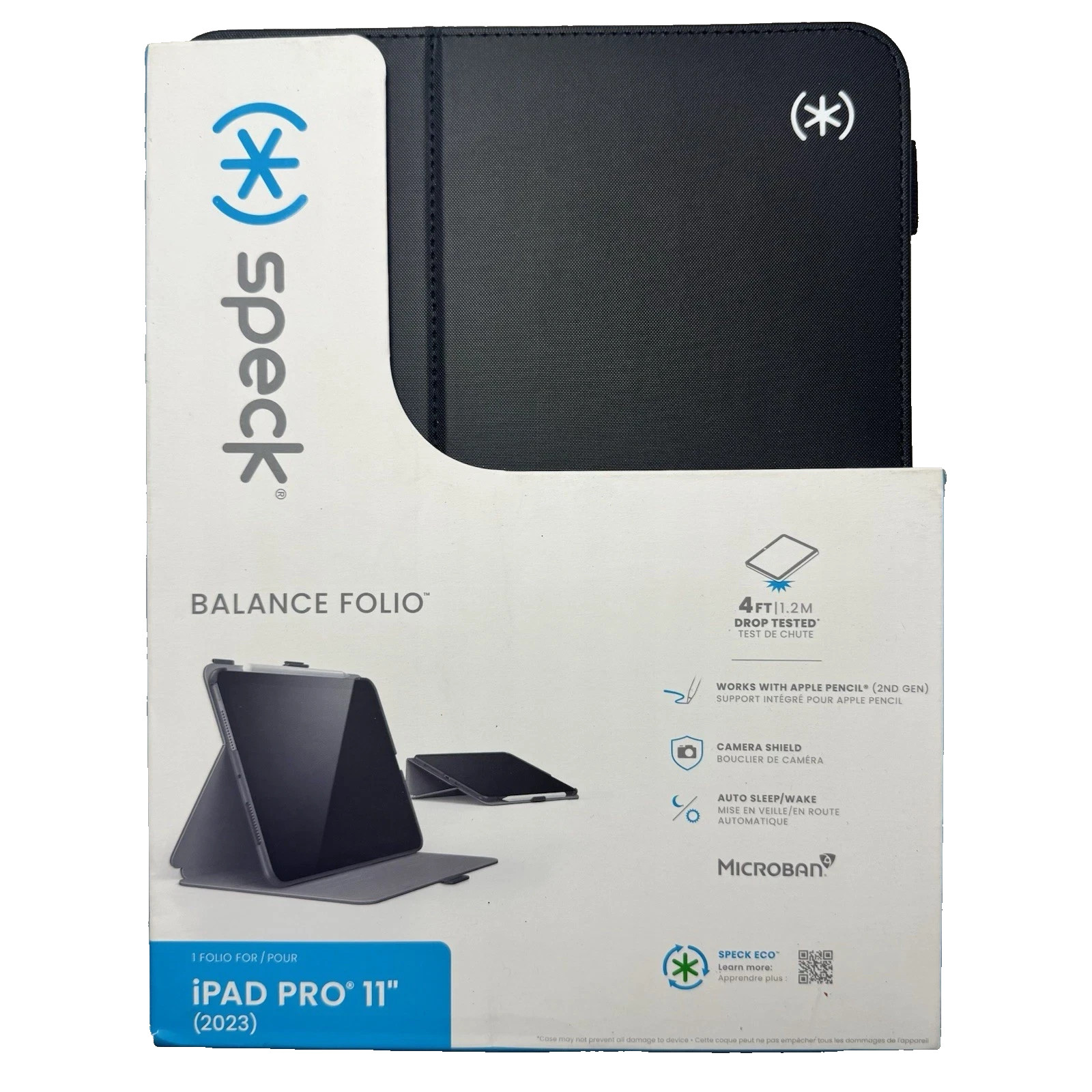 Speck Balance Folio Case for Apple iPad Pro 11-inch (M4 M5) - Black NEW OPEN 