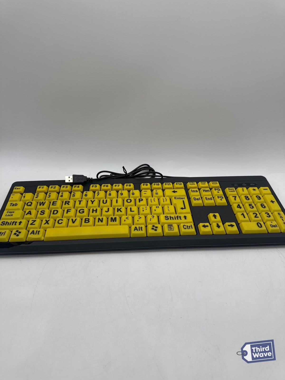 BOOGIIO Large Print Computer Keyboard, Wired USB High Contrast Keyboard