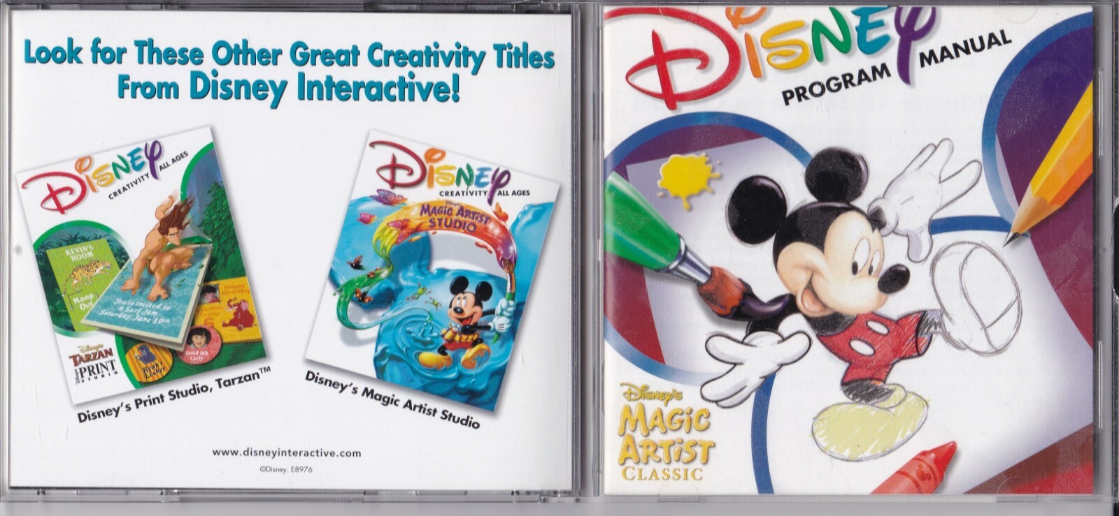 Vintage Disney Program Manual: Magic Artist Classic (PC, 1999) *COMPLETE*