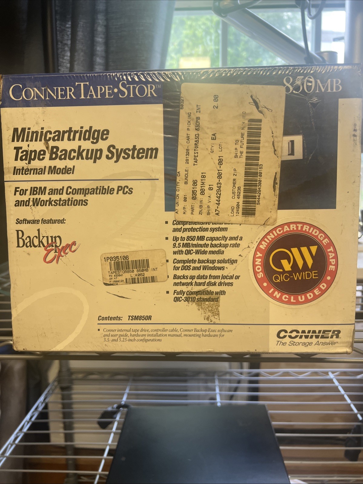 Conner Tape Stor 850 Mini Cartridge Tape Backup System ~ Brand New