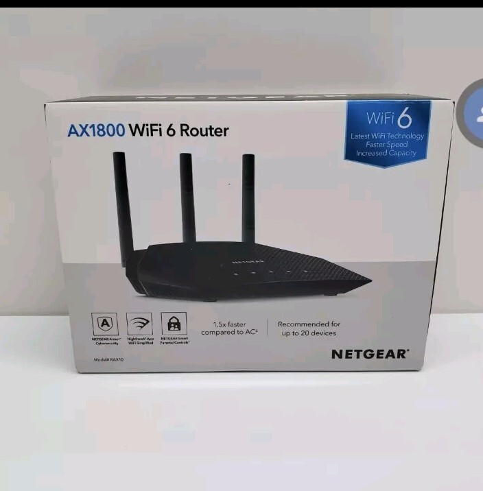 NETGEAR AX1800 WiFi 6 Router in Box Sealed