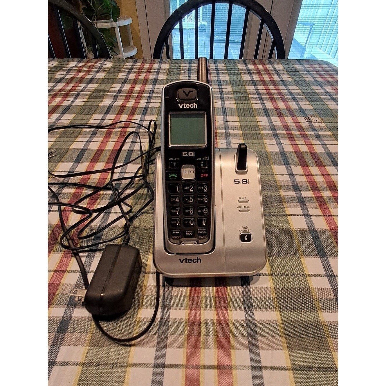 VTech 5.8 GHz Silver Cordless Phone with Base