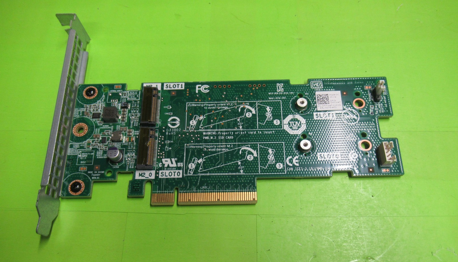 Dell 0M7W47 Boss PCI Express 2xM.2 Slot Controller Card High Profile