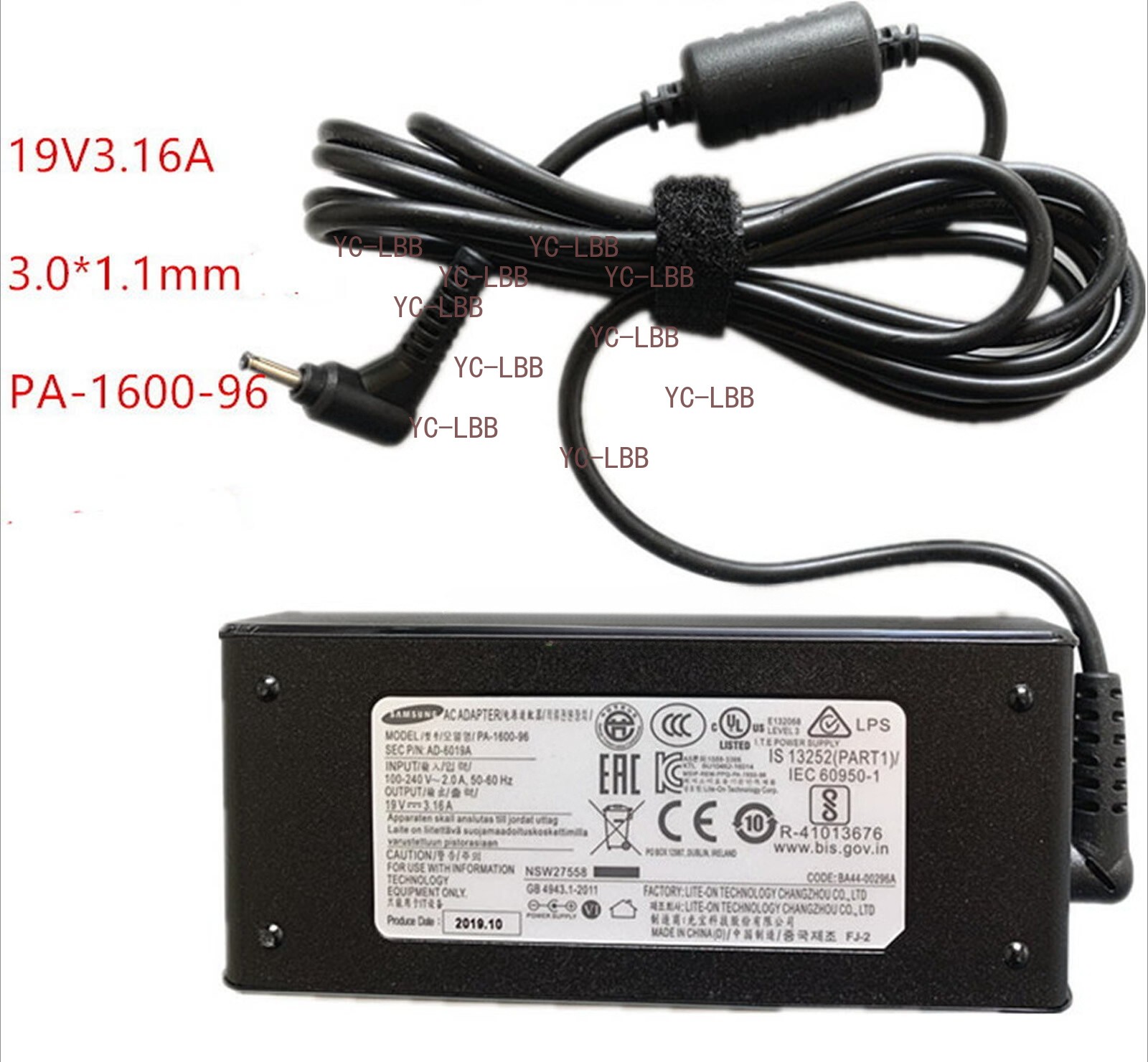 New Original Samsung 60W AC Adapter for Notebook 9 Pro NP940X5N-X01US PA-1600-96