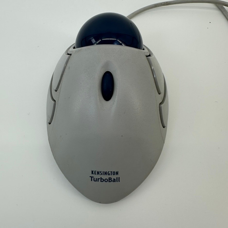 Kensington TurboBall Model 64227 Wired Trackball Mouse USB Gray
