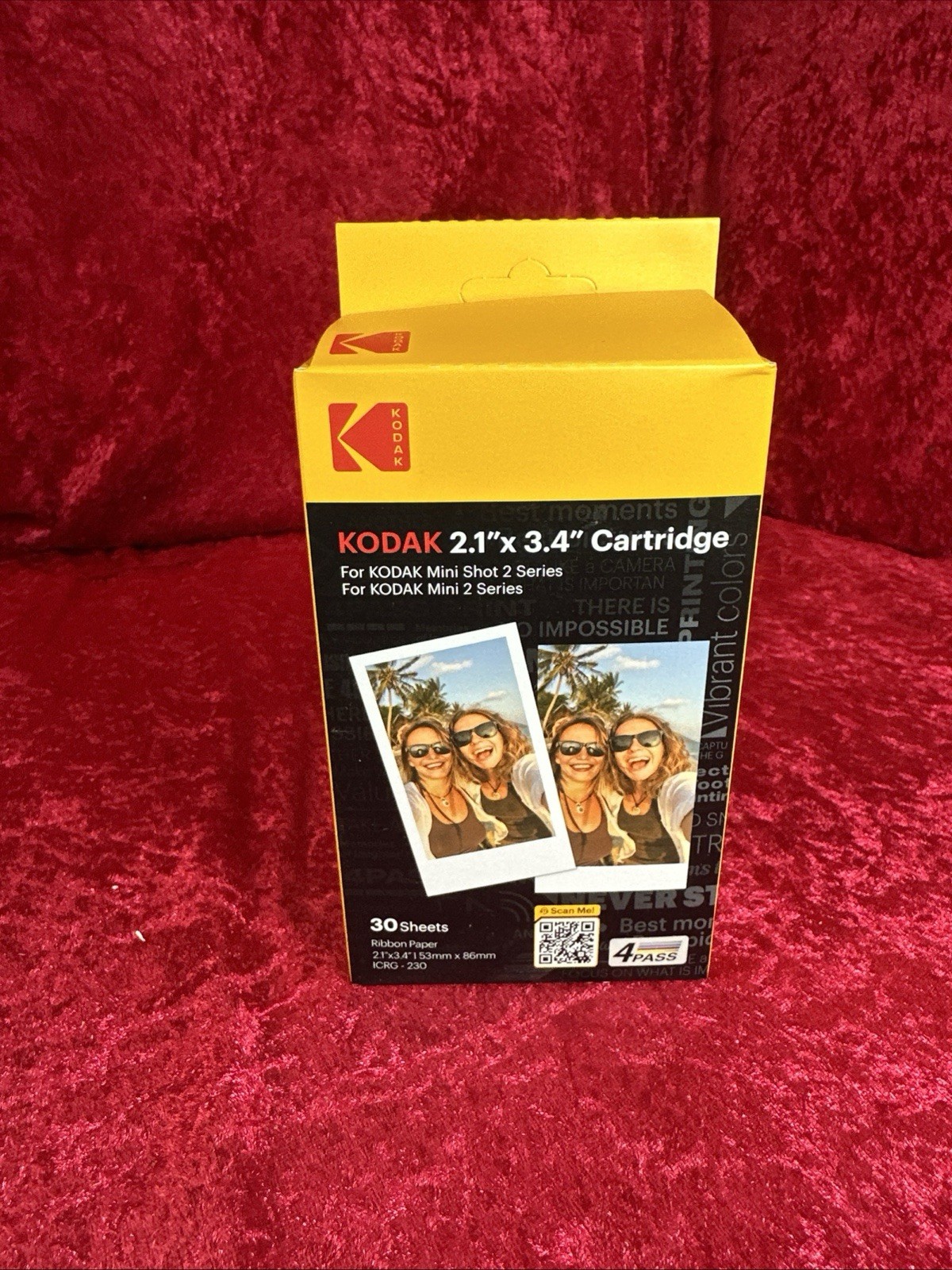 kodak 2.1 x 3.4 cartridge, 30 Sheets, 4 Pass, New Open Box 