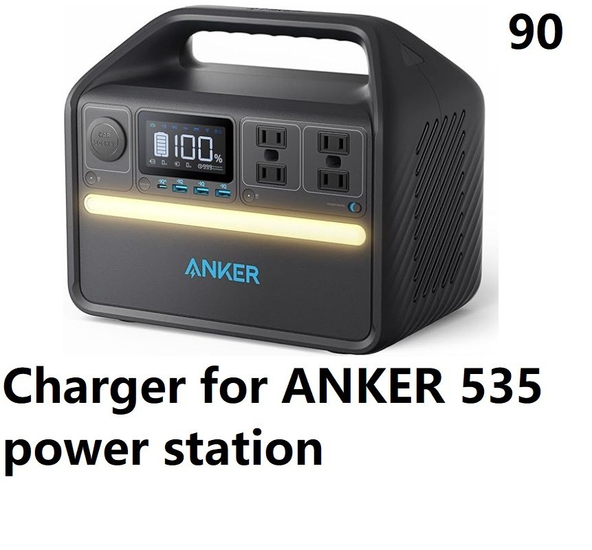 🔥AC Adapter fast 90w battery charger For anker 535 521 522 power station