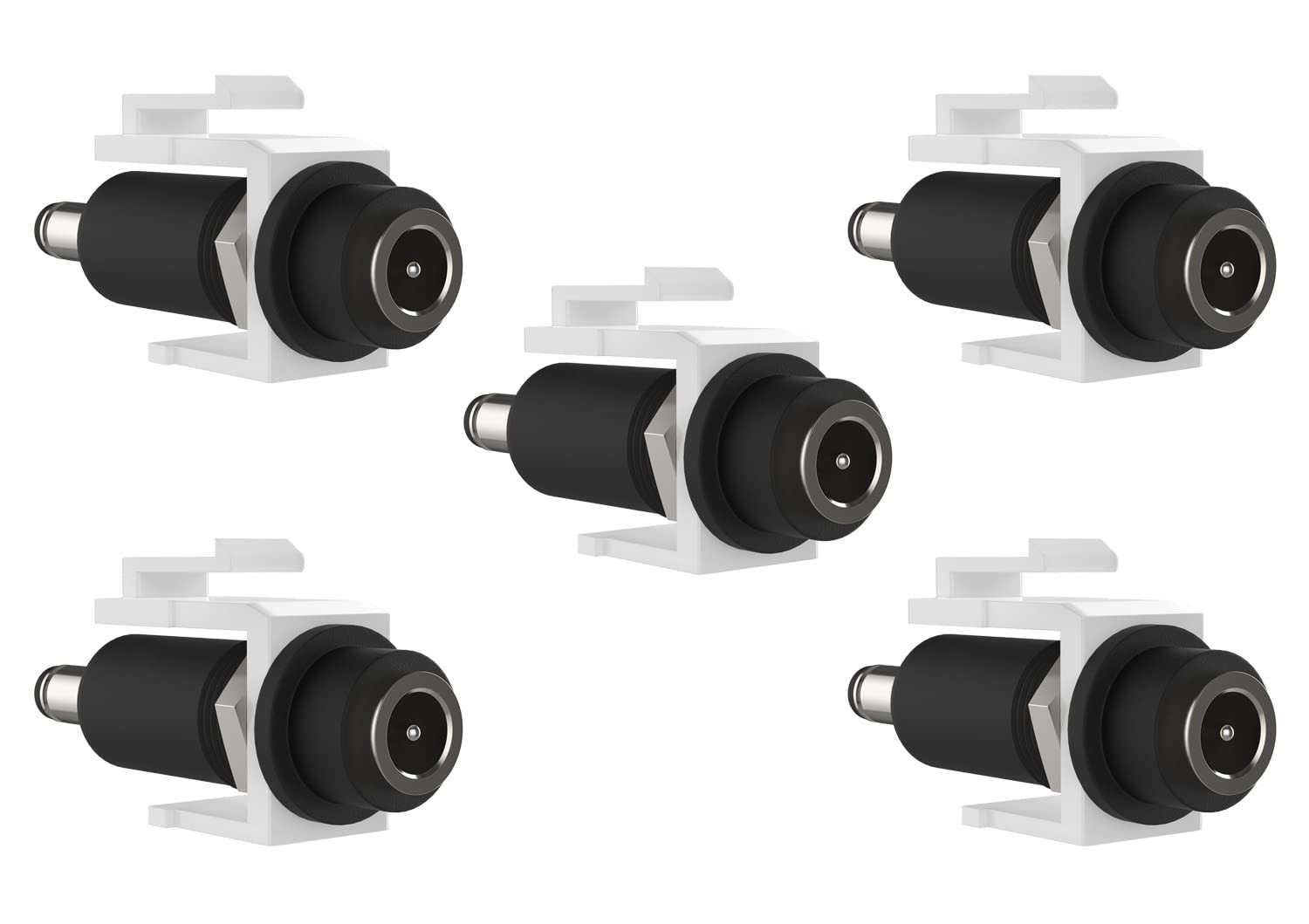 DC Keystone Jack Power 12v 5.5mm x 2.1mm Connector for Keystone Wall Plate (5