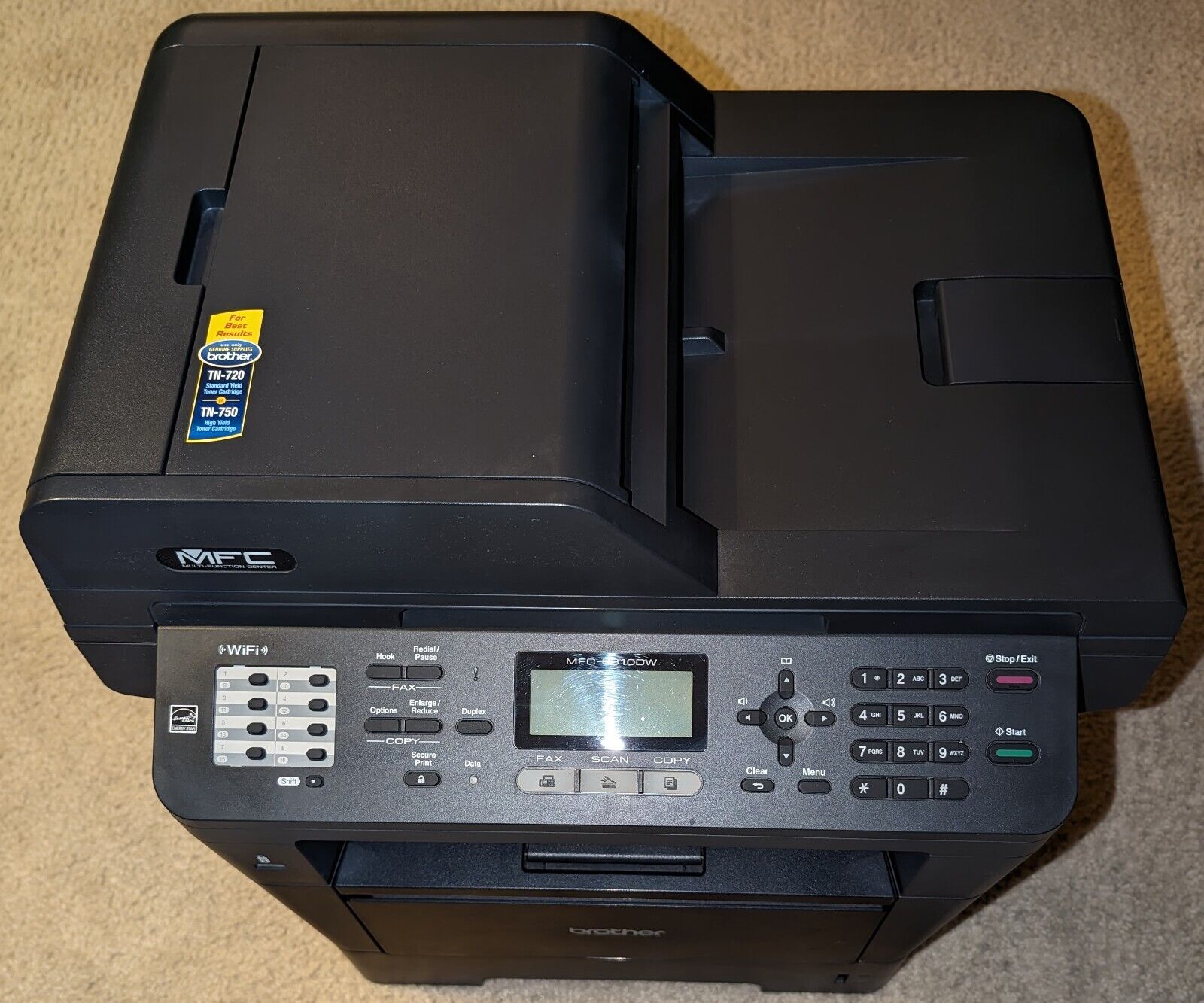 Brother MFC-8810DW All-in-One Monochrome Laser Printer with Power Cord