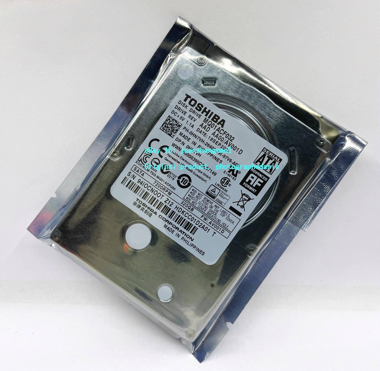 Toshiba 320GB 7200RPM MQ01ACF032 SATA 2.5-inch Laptop Hard Drive