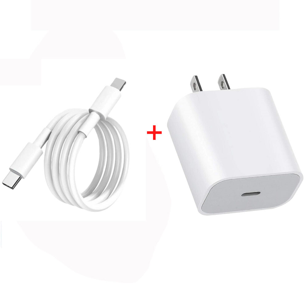 20W PD Power Adapter USB-C Fast Charger Cable For iPhone 13 12 11 Pro Max 8 iPad