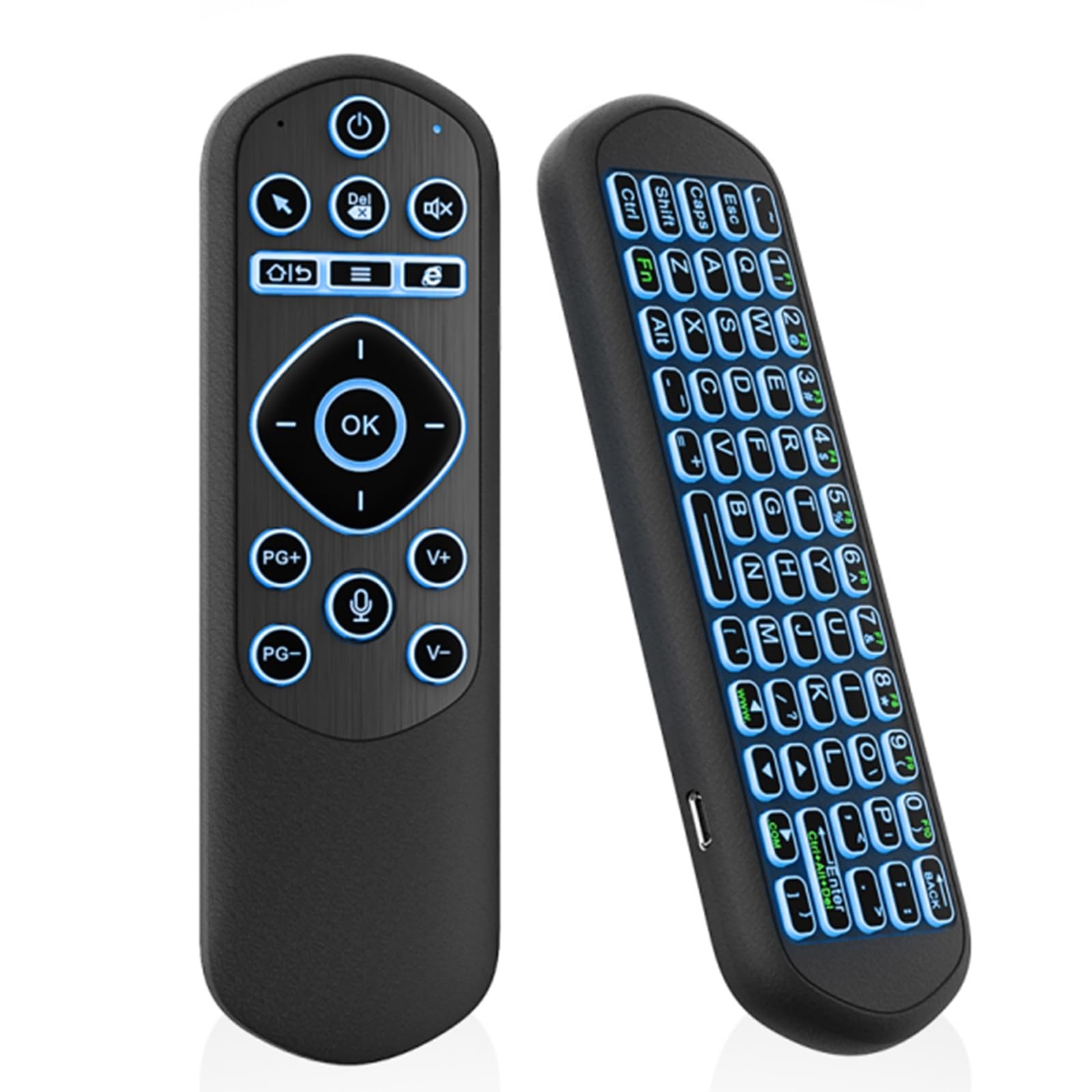 Air Mouse Remote Keyboard 2.4G Wireless Bluetooth Backlit Controller Type C