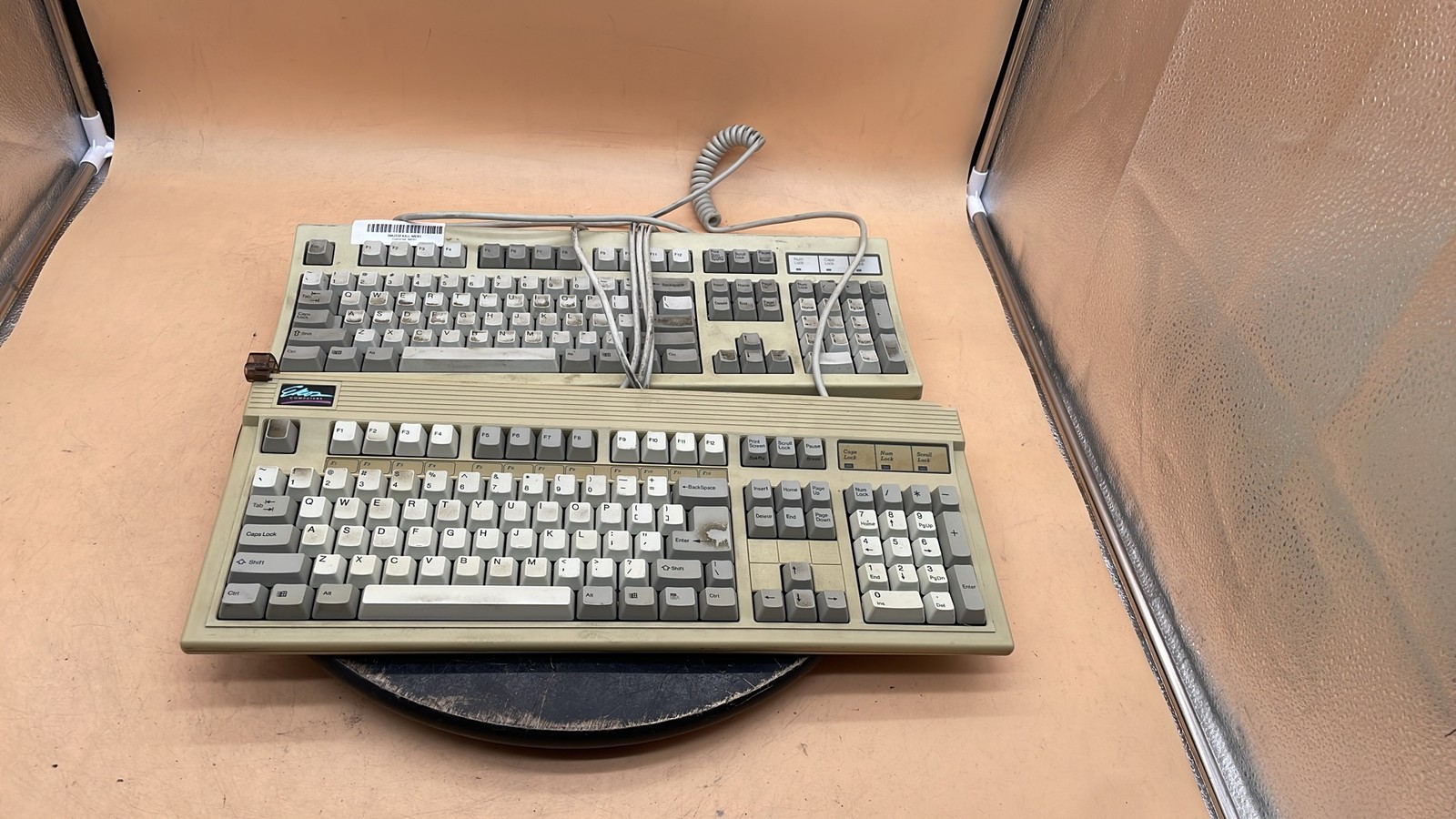 NMB RT6856TW & Focus Electronics FK-2001 Vintage Computer Keyboard Lot of 2