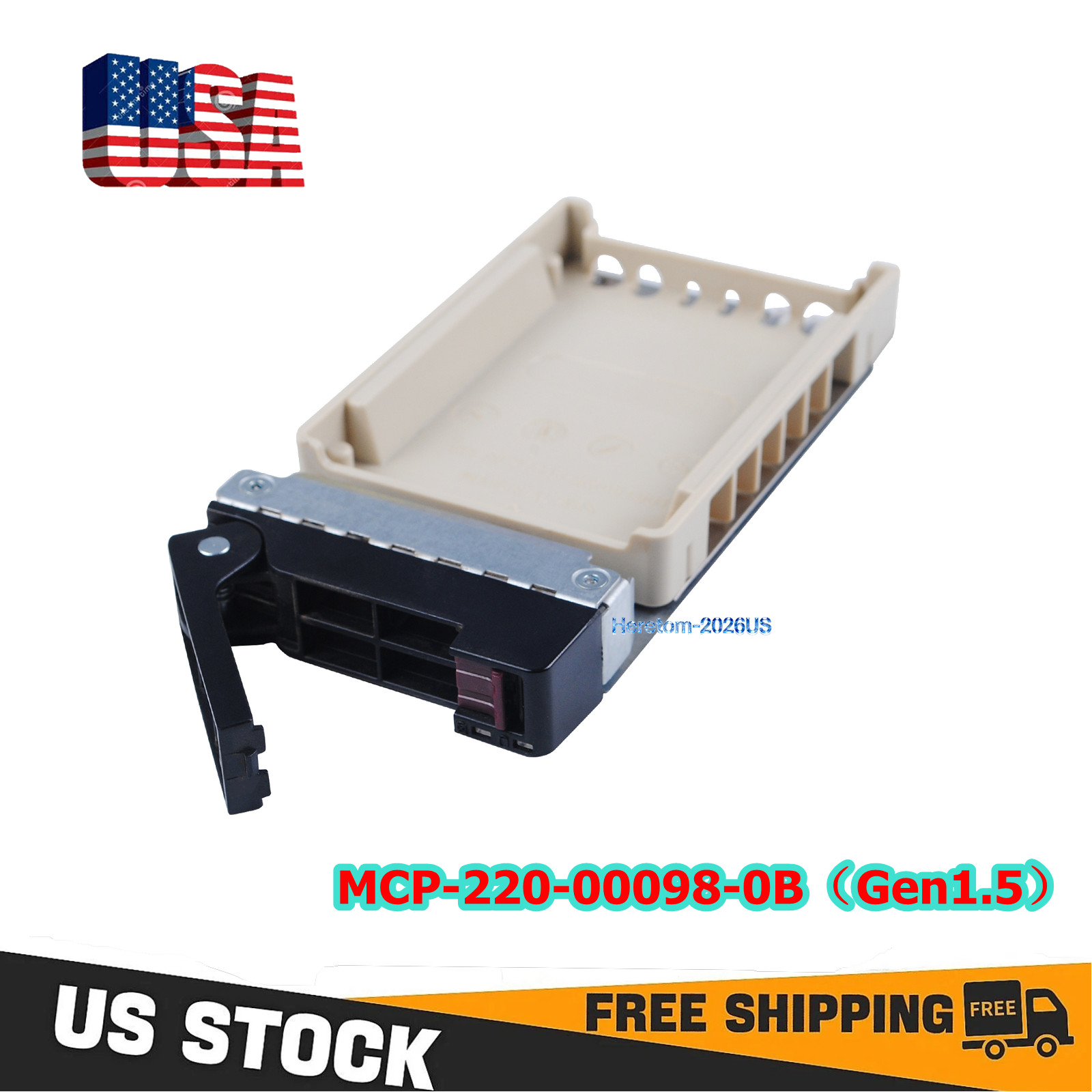 Supermicro Black (Gen 1.5) Hot-Swap 2.5" Hard Drive Tray Caddy MCP-220-00098-0B