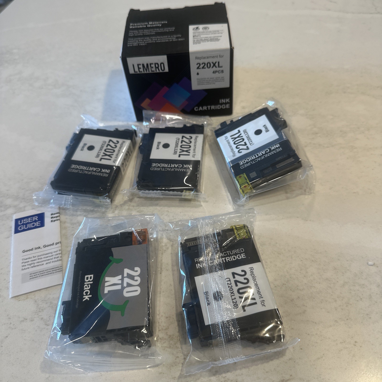 LEMERO Ink Cartridge 220XL Black 5 Pack