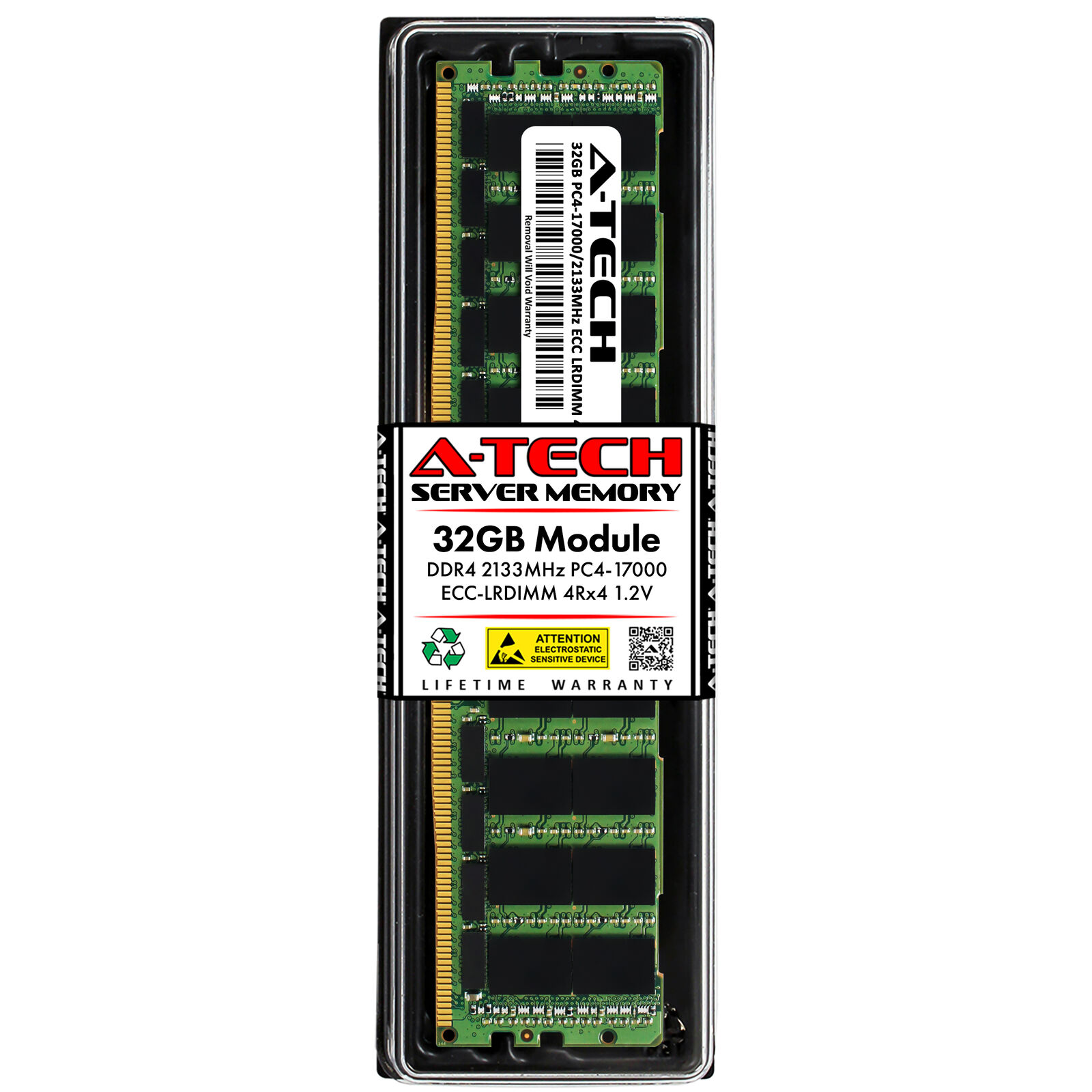 32GB 4Rx4 PC4-17000 ECC LRDIMM (Oracle Sun 7110310 Equivalent) Server Memory RAM