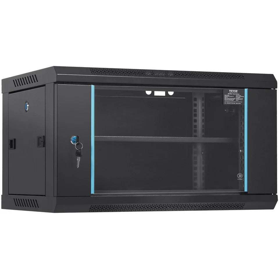 4U Wall Mount Network Server Rack Cabinet Enclosure 12'' Deep Door Lock