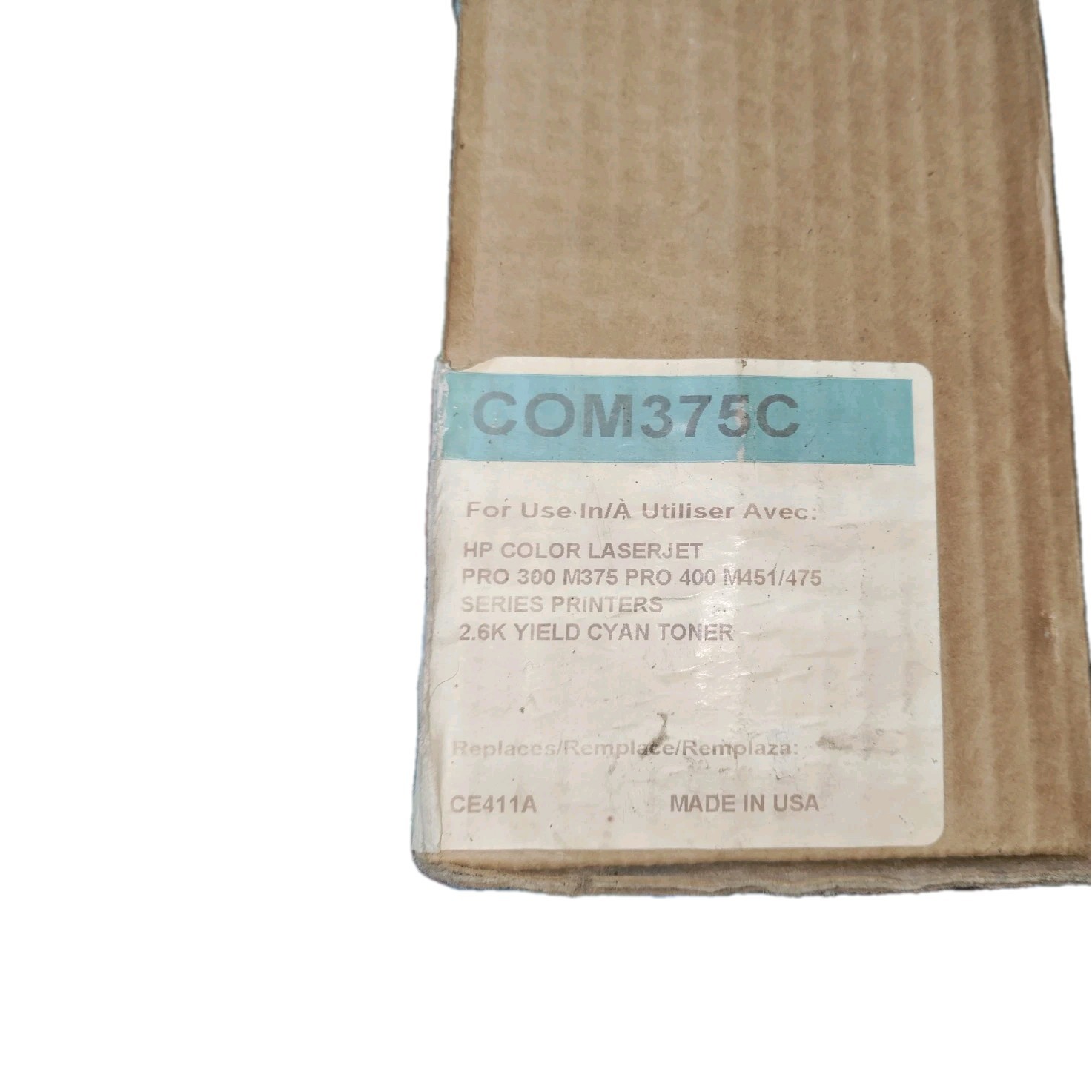 New Superior COM375C Compatible Cyan Toner Cartridge CE411A Hp Color Laserjet