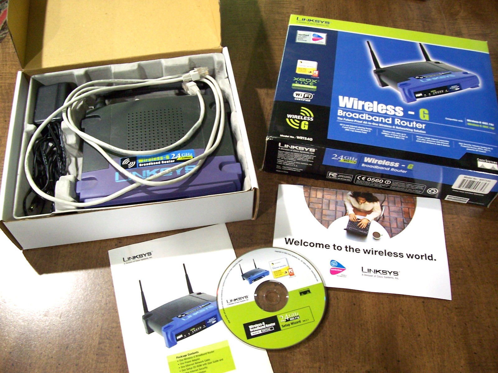 Linksys 2.4 GHZ Wireless-G Broadband Router ~ Model WRT54G