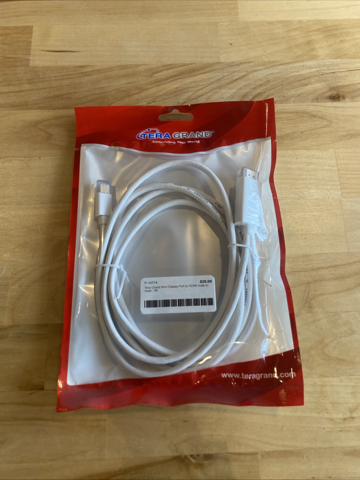 Tera Grand Mini DisplayPort To HDMI Male To Male 6ft