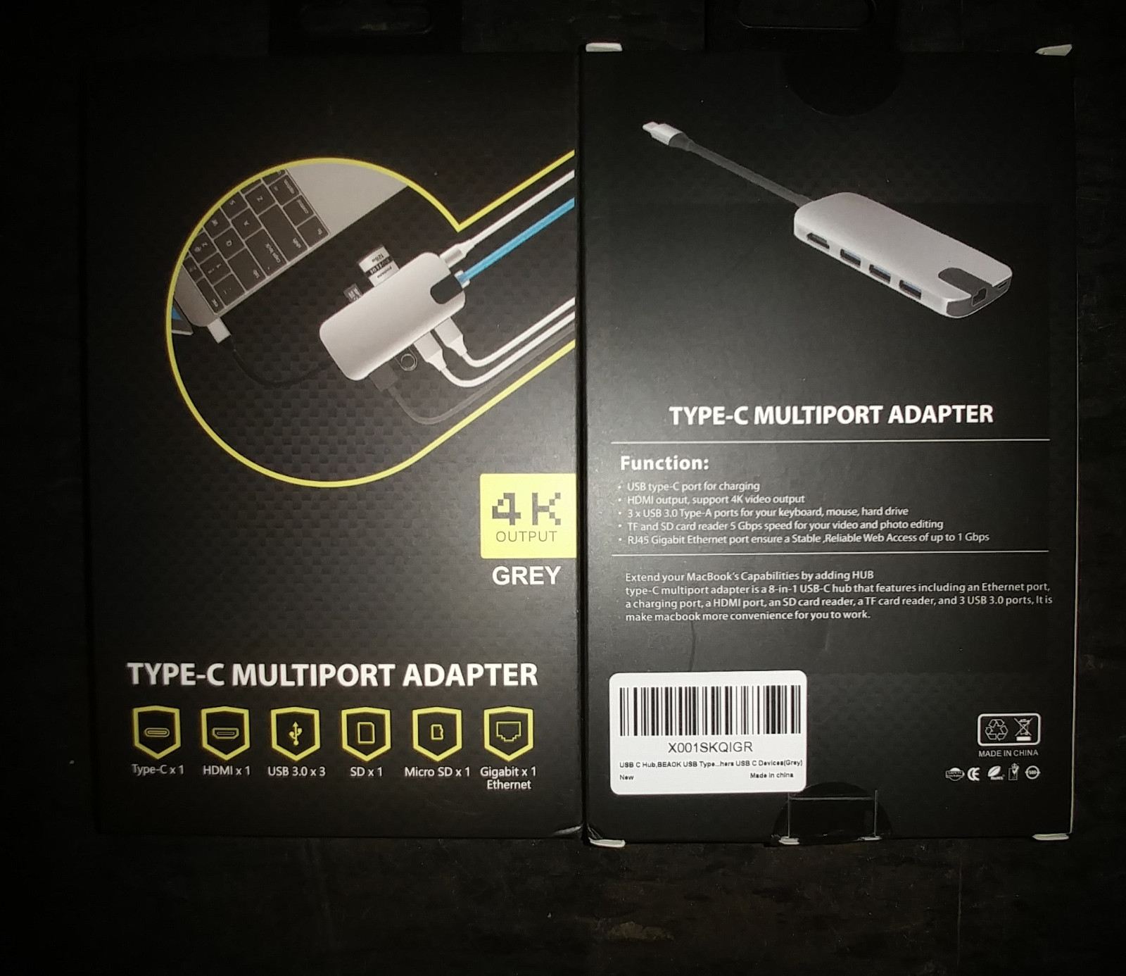 USB C Hub BEAOK USB Type C multi Adapter 8 in 1 Ultra Slim Aluminum hdmi SD etc