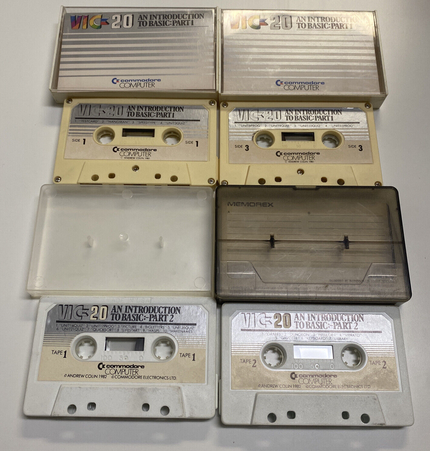 AN INTRODUCTION TO BASIC part 1 Tape 1 & 2 Part 2 Tape 1 & 2 commodore vic-20