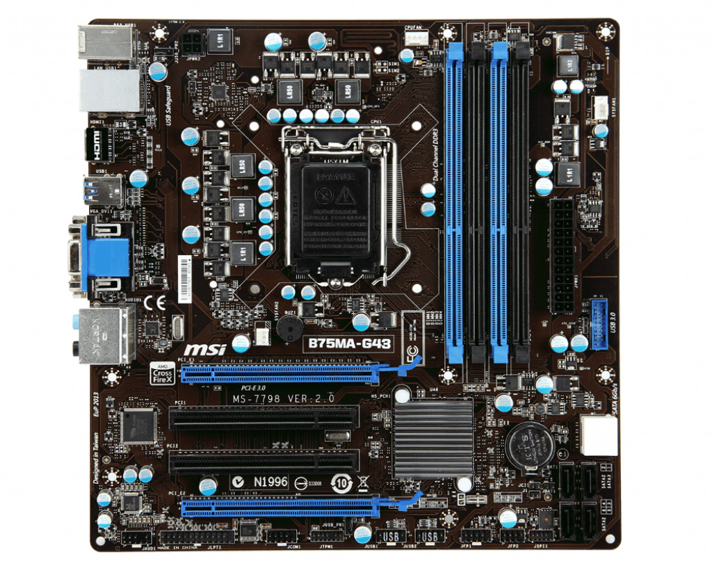 For MSI B75MA-G43 Motherboard LGA1155 DDR3 ATX Mainboard