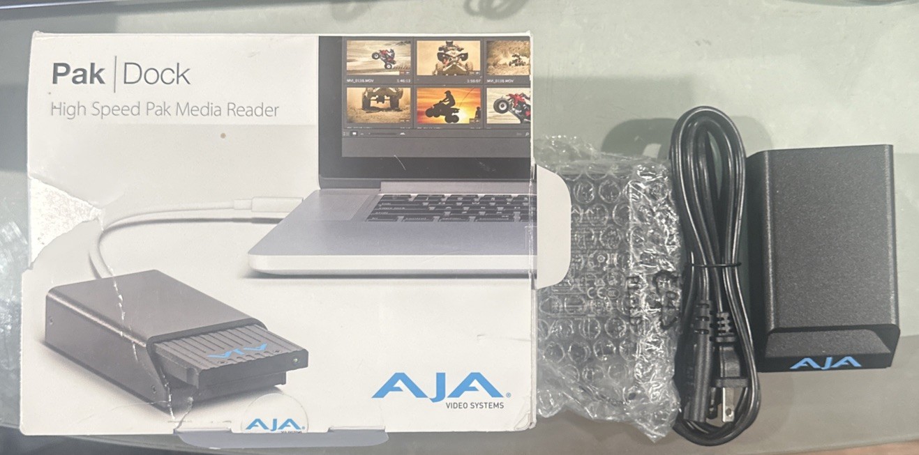 AJA Pak Dock High Speed Pak Media Reader w/Original Box, Power Supply