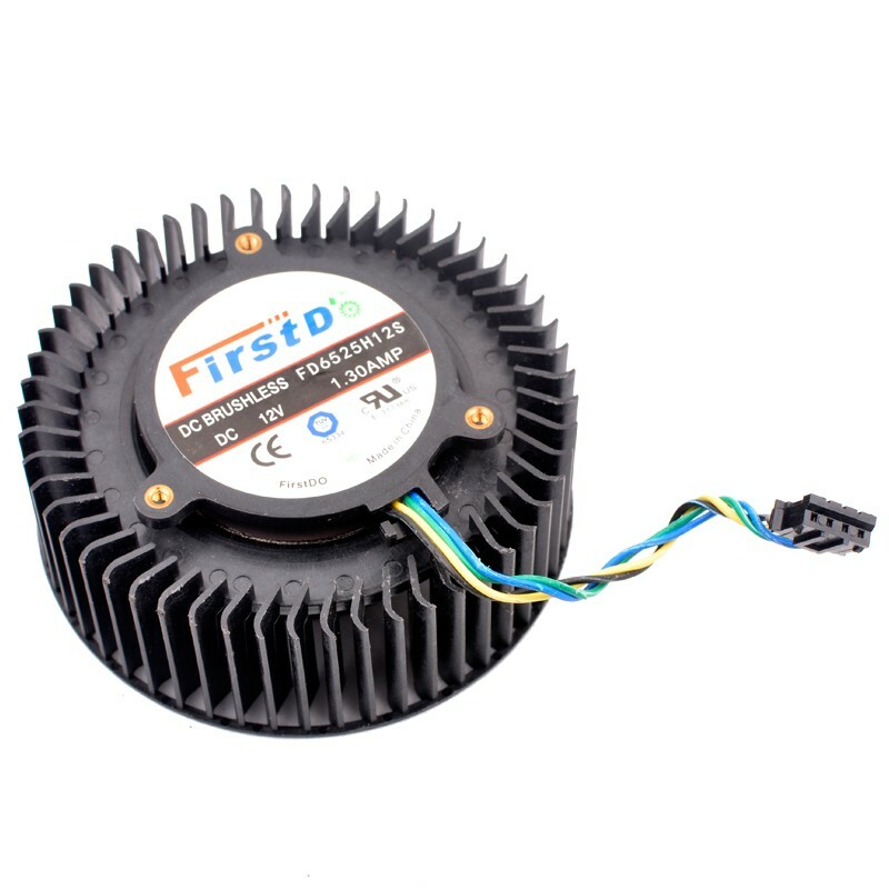 1PC For FD6525H12S 12V 1.3A 4PIN R9 270/270X 470 480 Graphics Card / CPU Fan