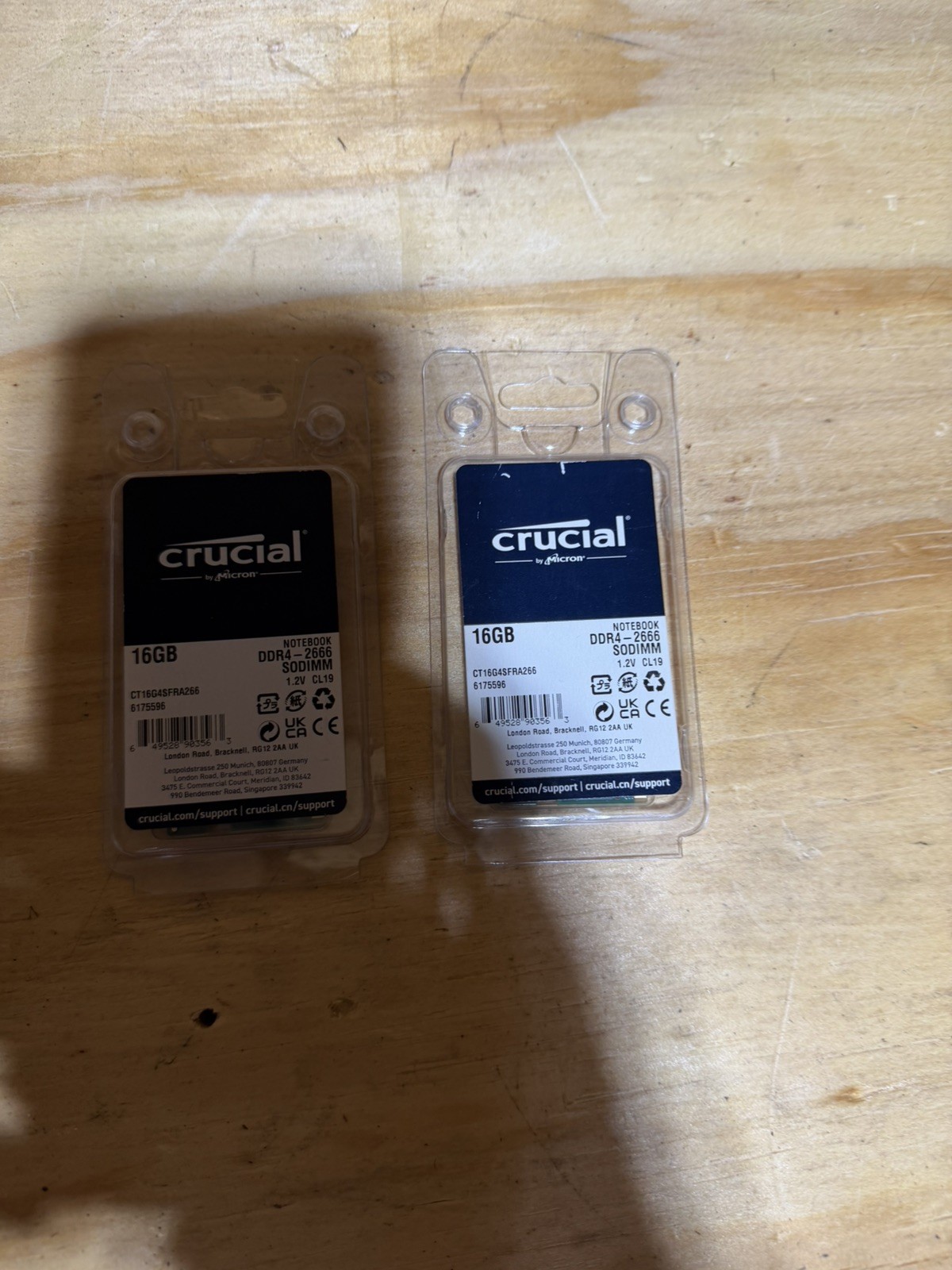 Crucial 16GB DDR4 2666 MHz PC4-21300 SODIMM Laptop Memory RAM 1x (CT16G4SFRA266)
