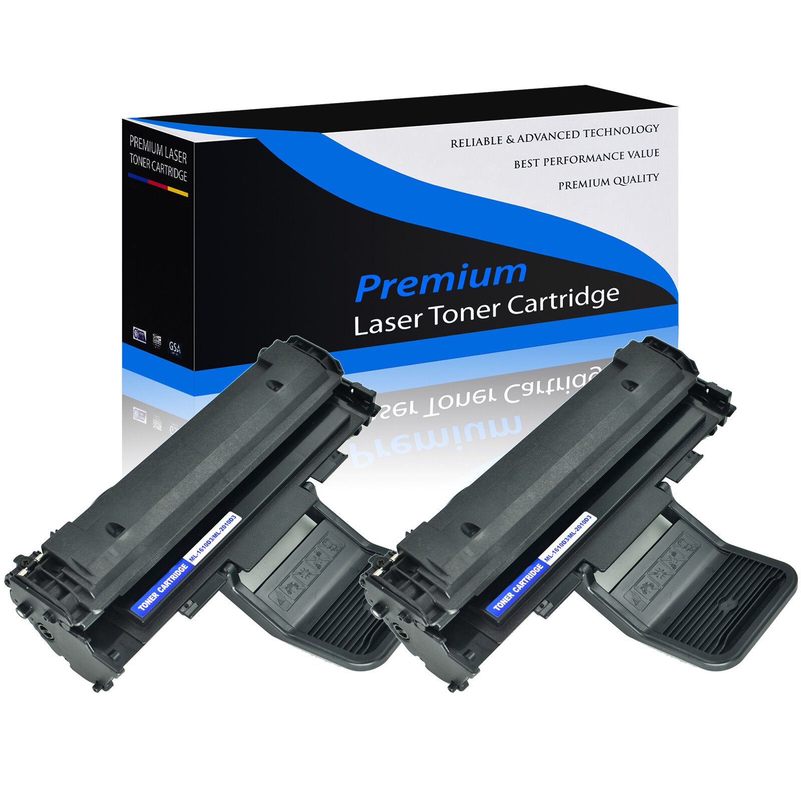 2 PK TONER FOR DELL 1100 1110 SAMSUNG ML1610D3 2010 2510 SCX 4521D3 119S 3K HY