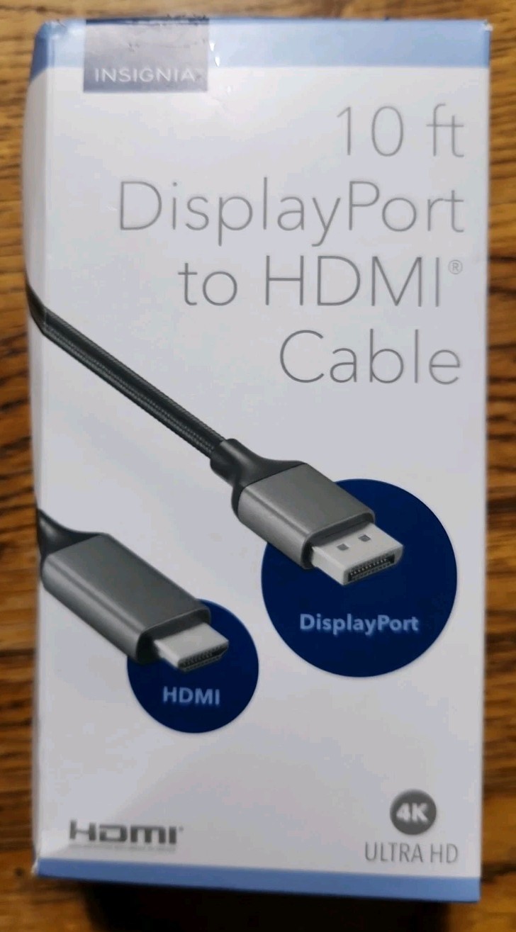 Insignia- 10 ft. DisplayPort to HDMI Cable - Black