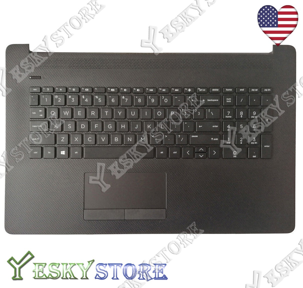 HP 17by 17T-BY 17Z-CA Palmrest upper case With Backlit keyboard L70716-001 BLACK