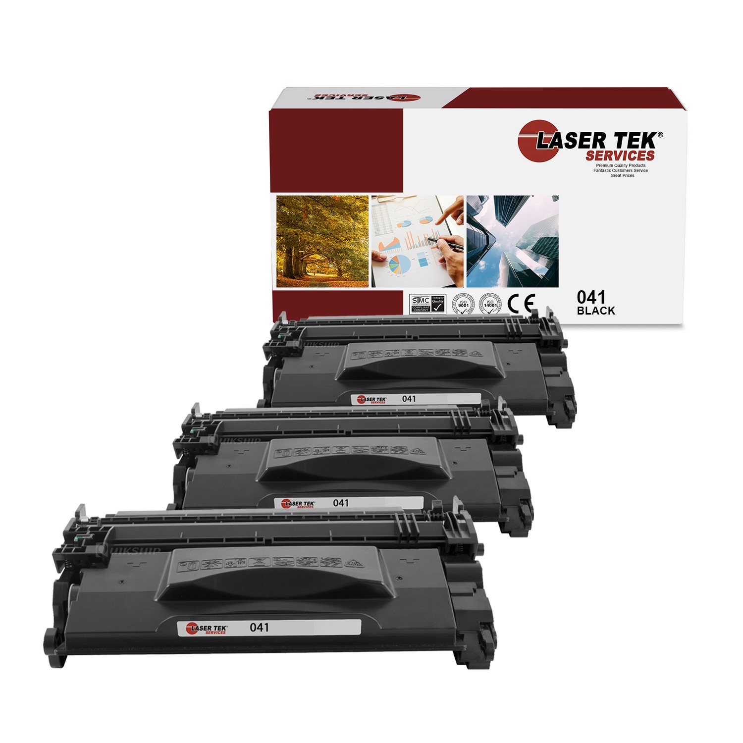 3Pk LTS 041 0452C001 Black Compatible for Canon ImageClass LBP312dn Toner