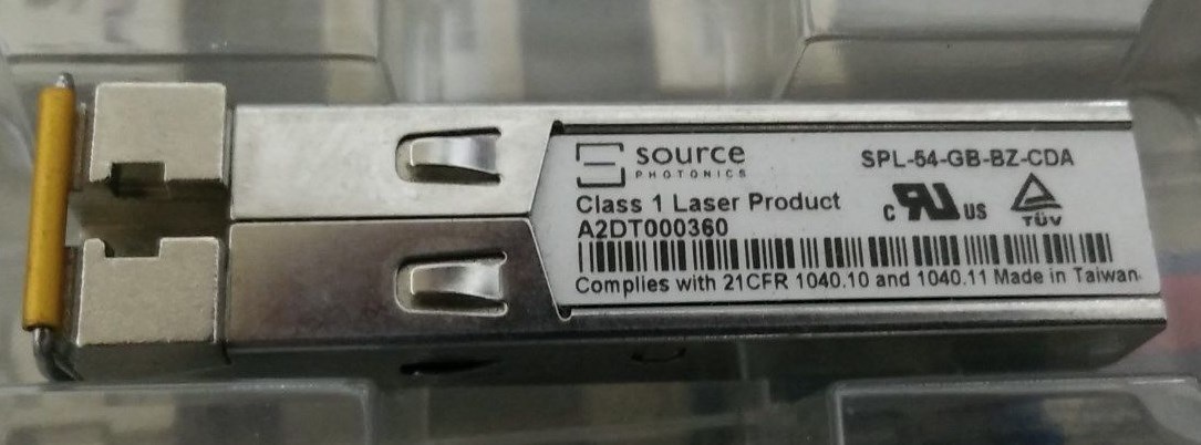 2x Source Photonics SPL-54-GB-BZ-CDA 1000Base-LX 80km SFP Transceivers
