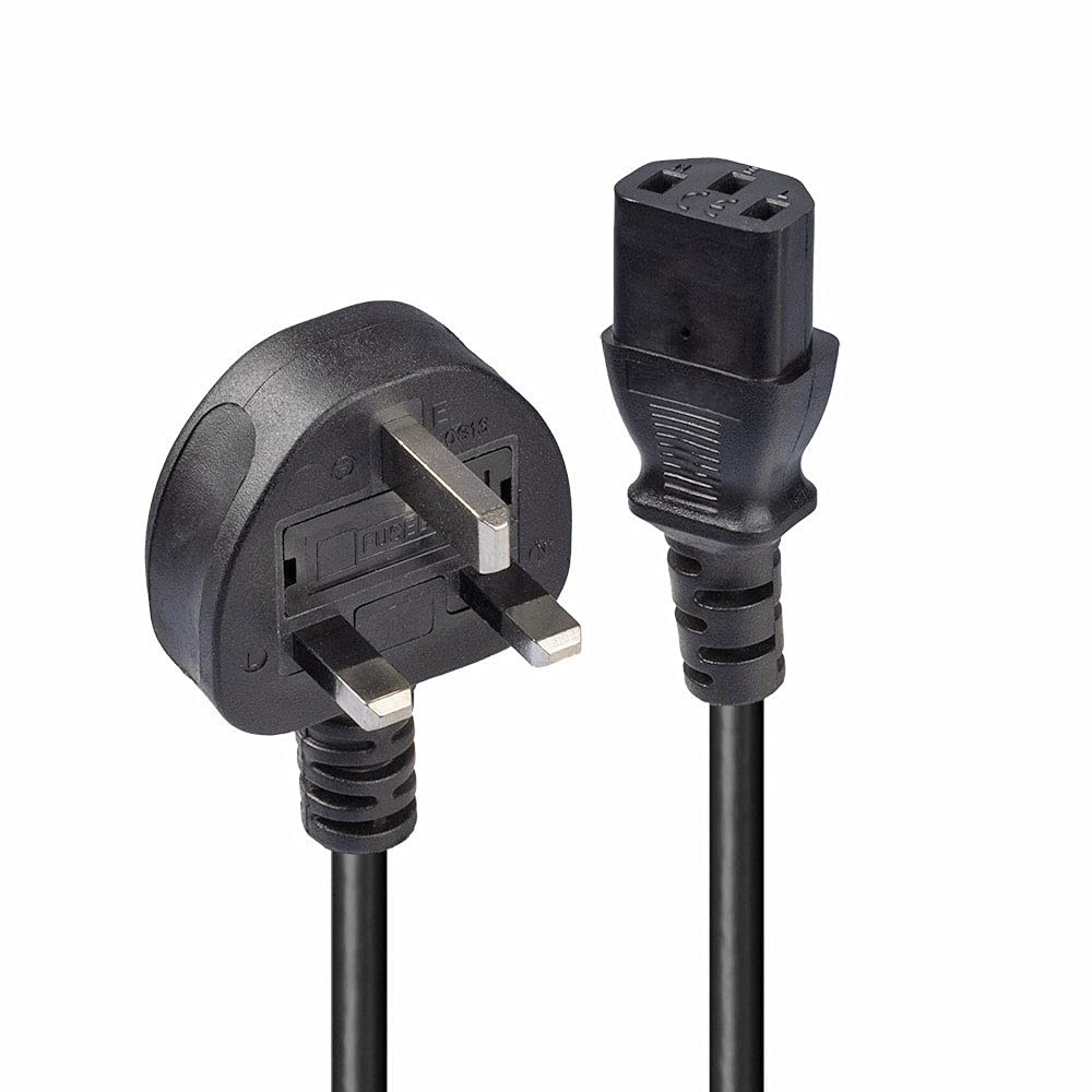 Lindy 3m UK Mains 3 Pin Plug to IEC C13 Power Cable
