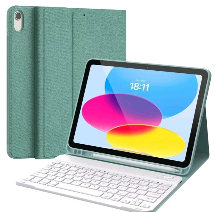 CHESONA Lake Green Keyboard Case Compatible For iPad 9th Generation 2021
