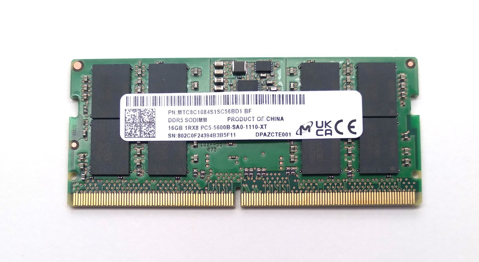 Micron 16gb 1rx8 SODIMM Memory Module MTC8C1084S1SC56BD1