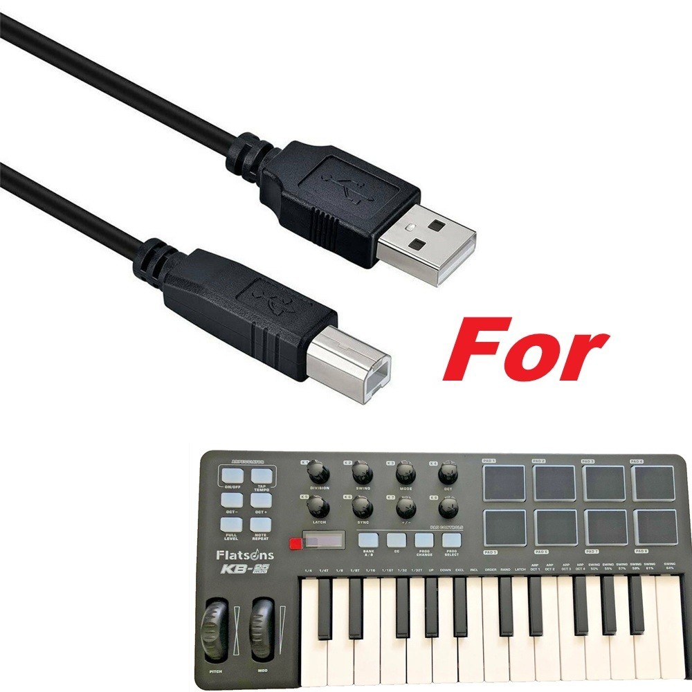 USB Charging Cable For flatsons KB-25mini USB MIDI Keyboard Controller 25 Keys