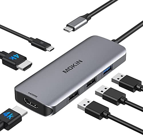 MOKiN 6 IN 1- Docking Station USB C to Dual HDMI Adapter - MODEL MOUC0412