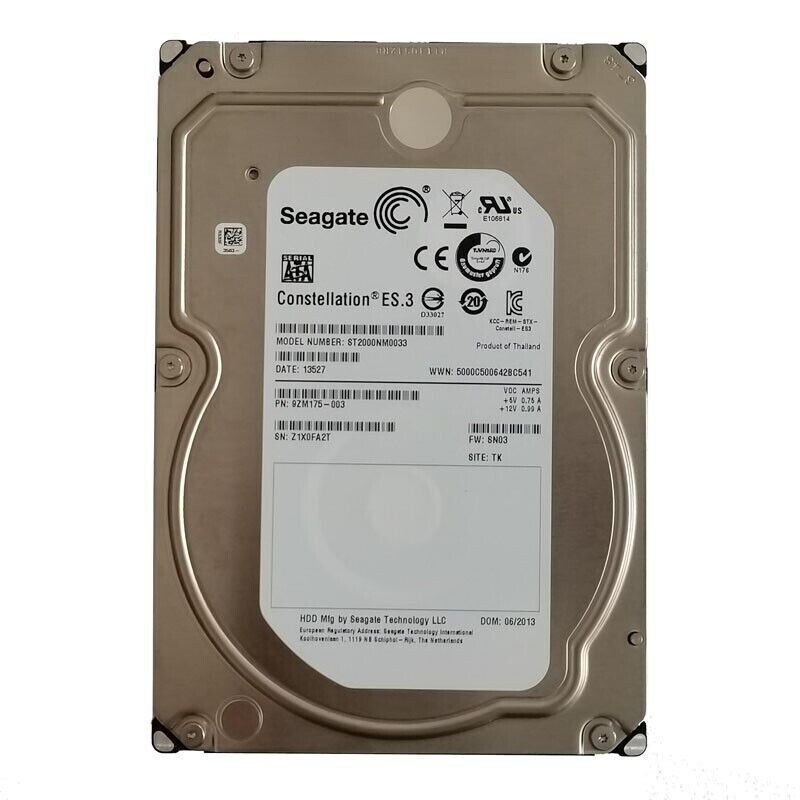 Seagate Constellation ST2000NM0033 2TB 7200RPM SATA 3.5" Internal HDD Hard Drive