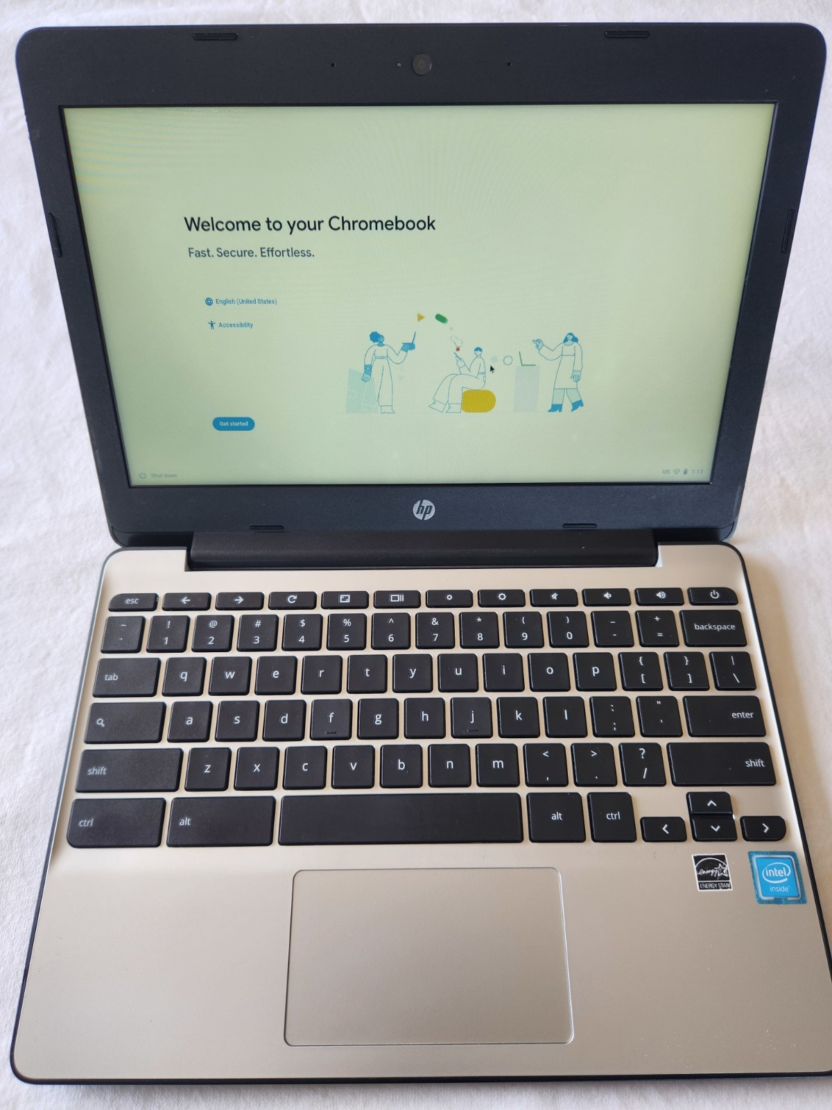 HP ChromeBook 11 G5 - Intel N3060 1.6GHz - 4GB RAM - 16GB eMMC - with Charger