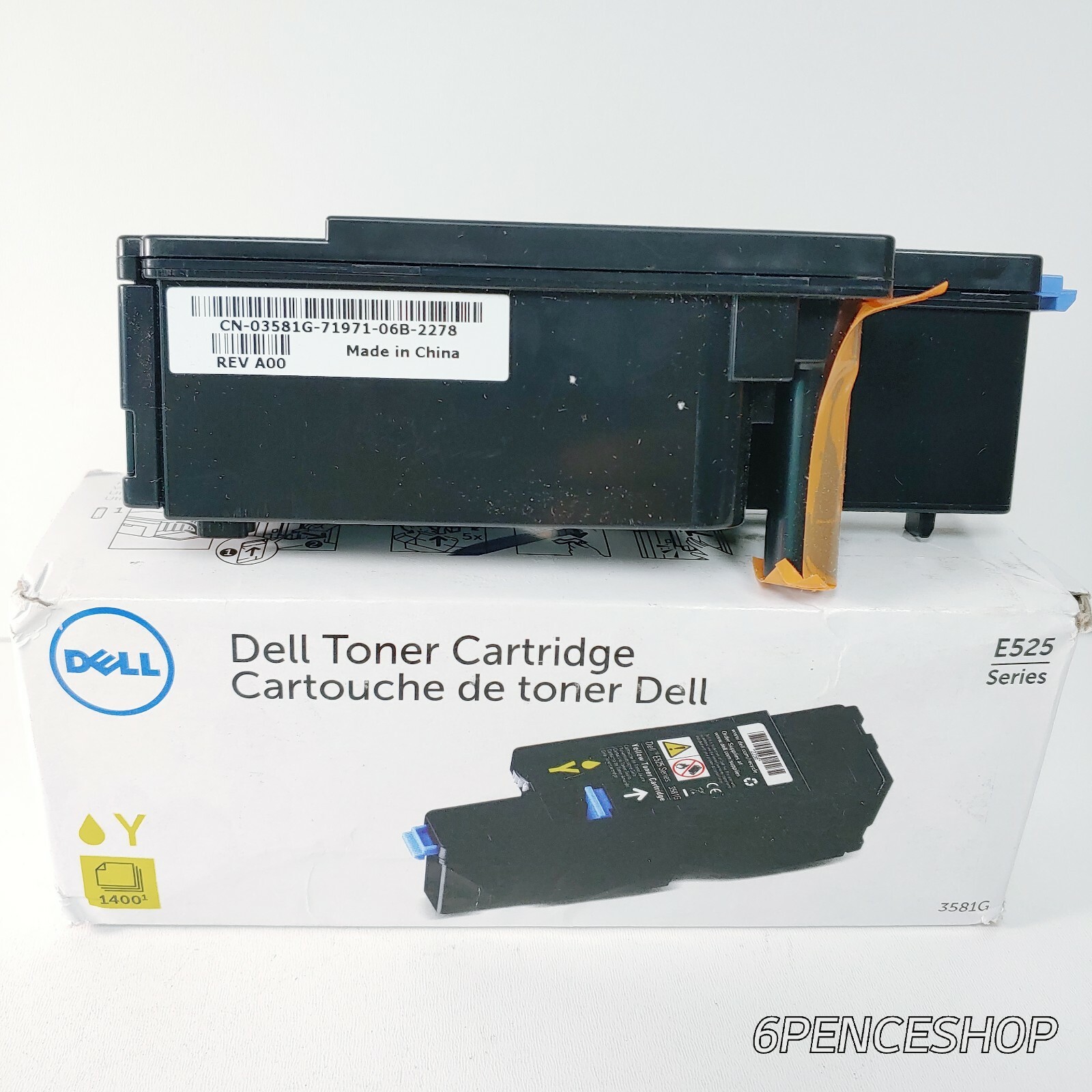 NIOB Dell Toner Cartridge E525 Series Yellow 1,400 Pages High Yield 3581G