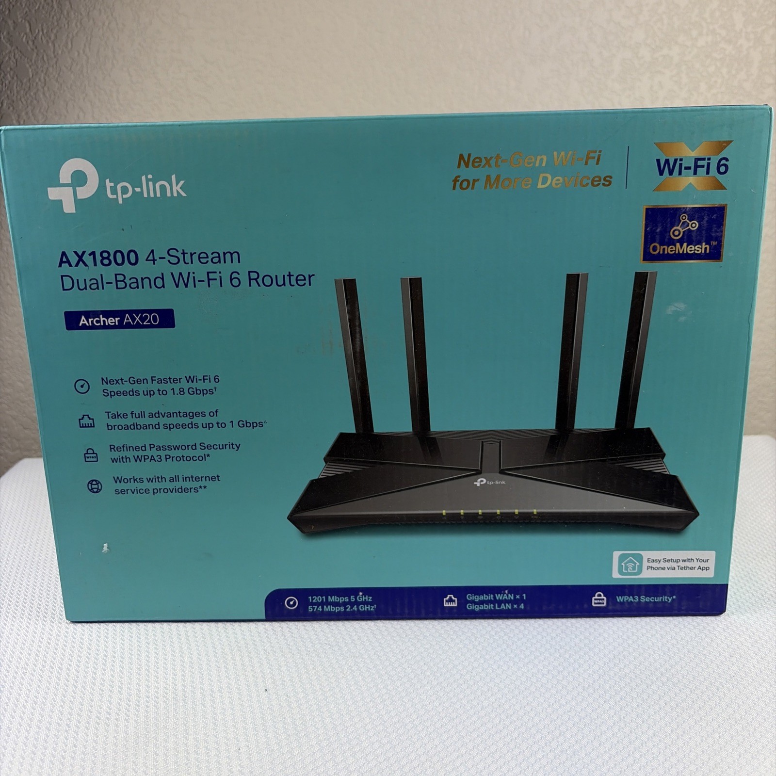 TP-Link  AX1800  4-Stream Dual-Band Wi-Fi 6 Router Archer AX20