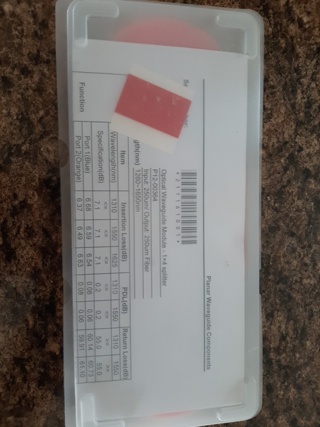 Commscope Optical Waveguide Module 1x4 Splitter